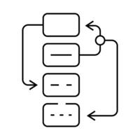 algorithm planning line icon illustration vector