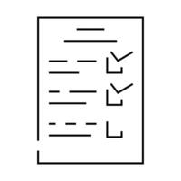 check list line icon illustration vector