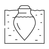 qvevri for storage wine line icon illustration vector