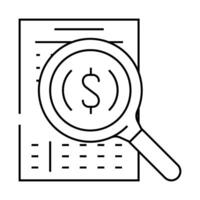 search solution business and financial problem line icon illustration vector