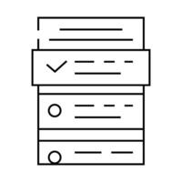 task list line icon illustration vector