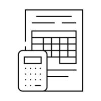 tables business manager line icon illustration vector