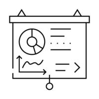 presentation of business strategy line icon illustration vector
