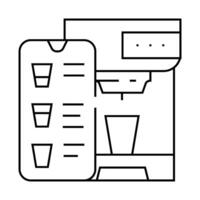 mobile phone application for control coffee machine line icon illustration vector