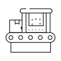 conveyor line line icon illustration vector