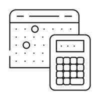 calculation of cost and terms line icon illustration vector