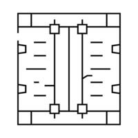 container for delivery line icon illustration vector