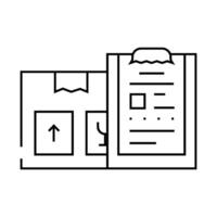 documents of import and export line icon illustration vector