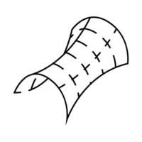 saddle shape of universe line icon illustration vector