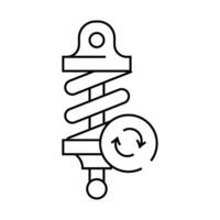 replacing shock absorber line icon illustration vector