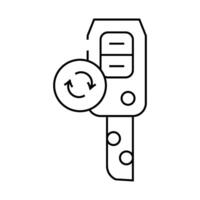 duplicate key line icon illustration vector