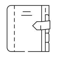 diary with separator line icon illustration vector