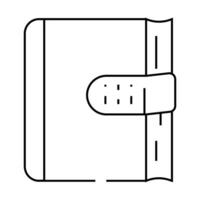password diary line icon illustration vector