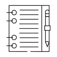 replaceable leaflet diary line icon illustration vector