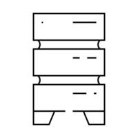 data center server for storage file line icon illustration vector
