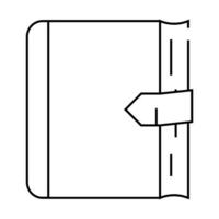 diary notebook line icon illustration vector