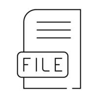 file digital document line icon illustration vector