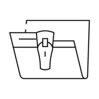 save file in folder line icon illustration vector