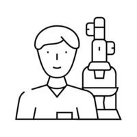 laboratory worker line icon illustration vector
