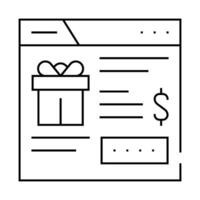 promo code on site line icon illustration vector