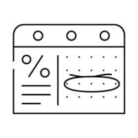 calendar with week of discounts line icon illustration vector