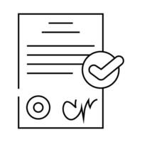 documentation compliance line icon illustration vector