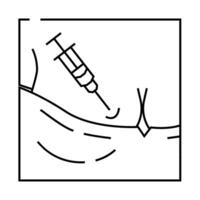 mesotherapy rejuvenation zones line icon illustration vector