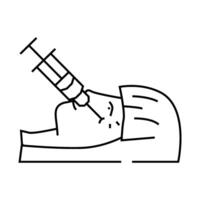 blanching procedure line icon illustration vector