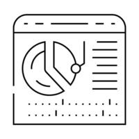 calendar with report on work done line icon illustration vector