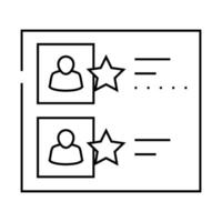 board of honor line icon illustration vector