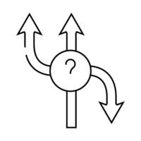 choice of direction line icon illustration vector