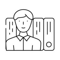 documentation of sales line icon illustration vector