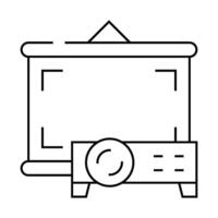 projector electronic device line icon illustration vector