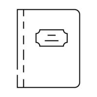 notebook for notes line icon illustration vector
