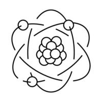 atom stem line icon illustration vector