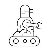 robot technology line icon illustration vector