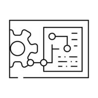engineering processing line icon illustration vector