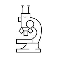 microscope laboratory tool line icon illustration vector