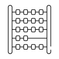 abacus counter line icon isolated illustration vector