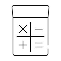 calculator gadget line icon isolated illustration vector