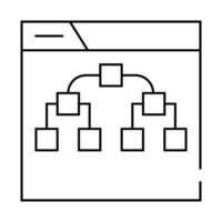 online game hierarchy line icon illustration vector