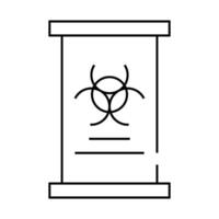 capsule for storing dangerous viruses line icon illustration vector