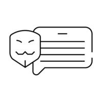 anonymous review line icon isolated illustration vector