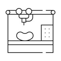 bioengineering printing organs on printer line icon illustration vector