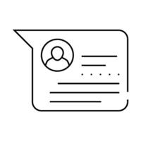 client review line icon isolated illustration vector