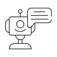 robot astronaut line icon isolated illustration vector