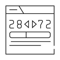 review statistic scale line icon illustration vector