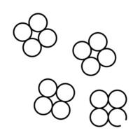 staphylococcus aureus line icon isolated illustration vector