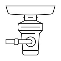 garbage disposal line icon illustration vector