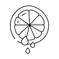 lemon juice add line icon illustration vector